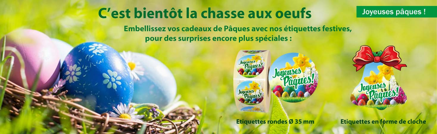 Eticréa - Etiquettes adhésives Paques